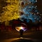 LED Lighted Rotating Christmas Tree Color Projecting Wheel - 13"
